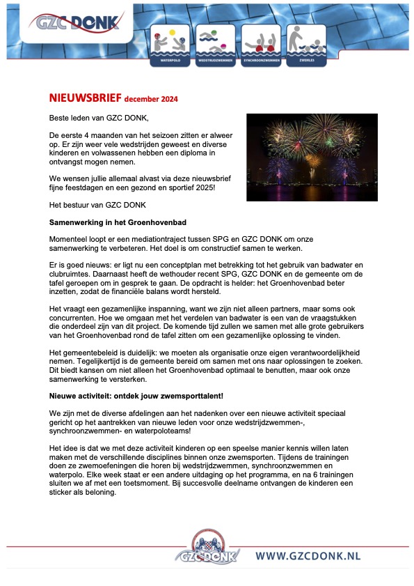 Nieuwsbrief december 2024