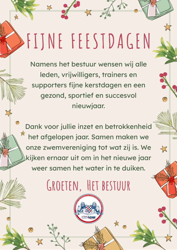 Fijne feestdagen GZC DONK